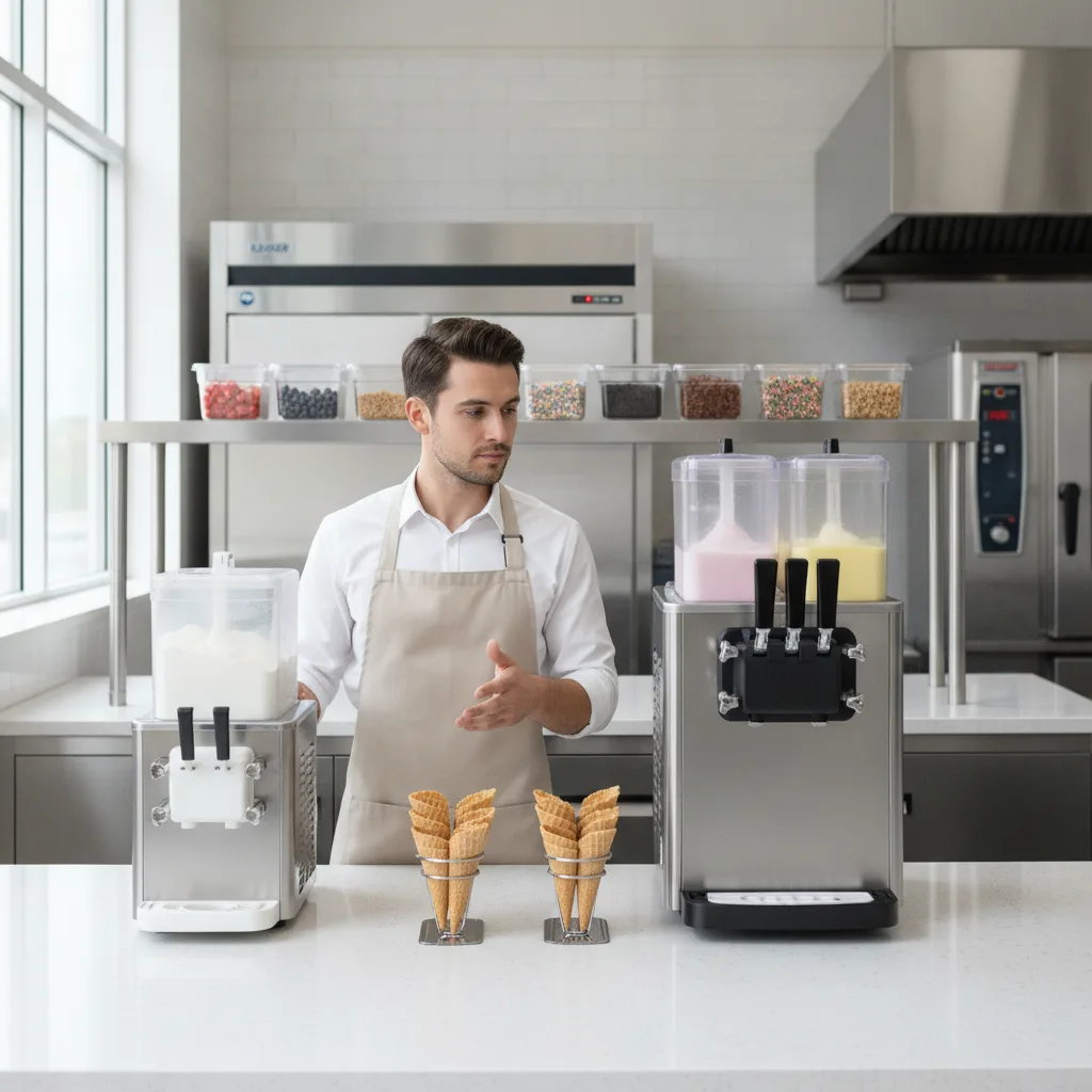 Machine à glace italienne mono-cuve ou bi-cuve, que choisir - machine glace italienne mono cuve bi cuve